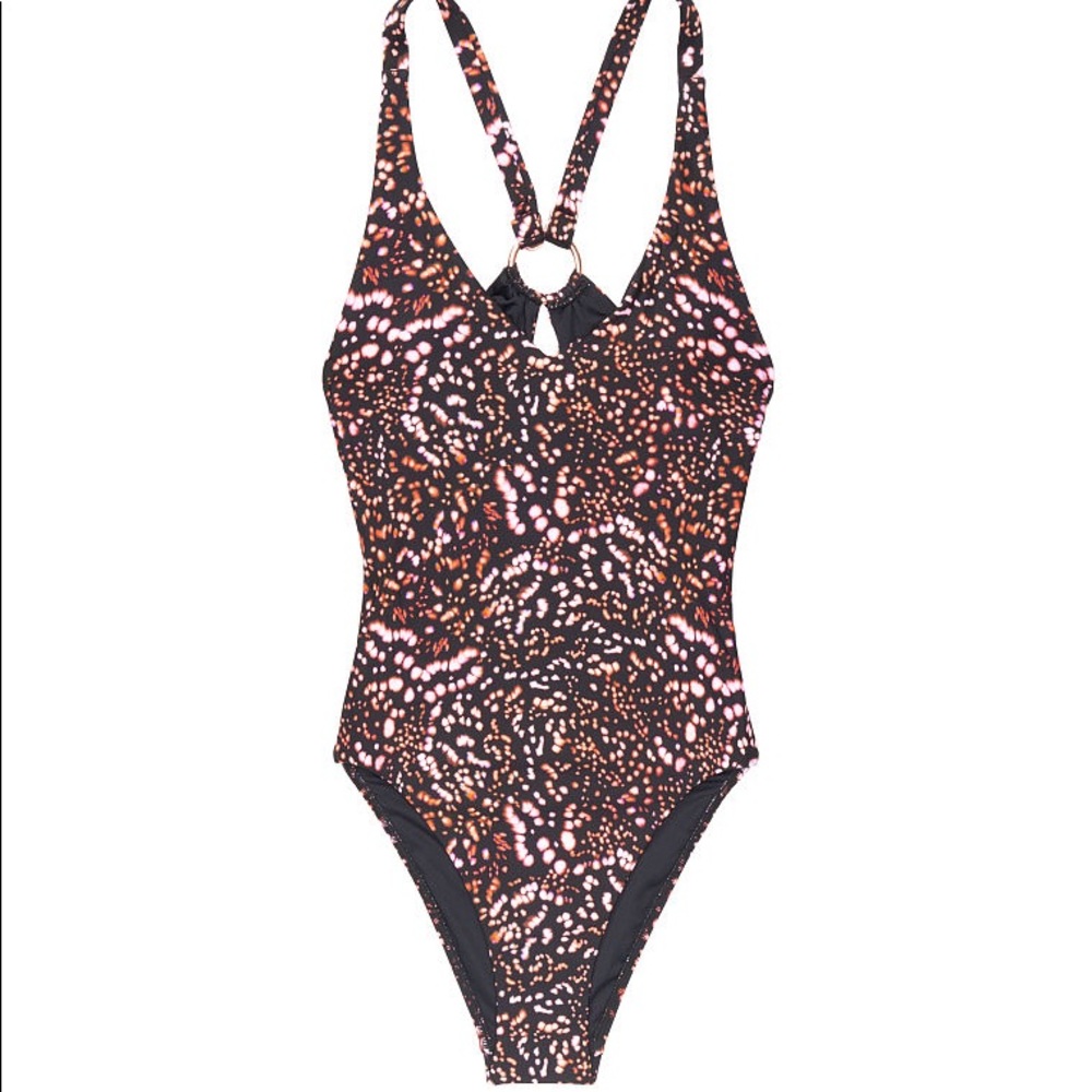 NWOT Victoria's Secret Women Looped Back V-Neck Celestial One-Piece Swimsuit